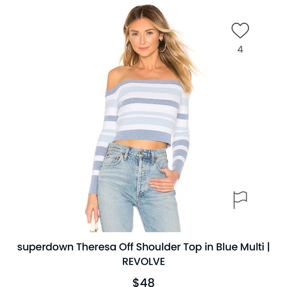 Superdown off the shoulder sweater. Brand new! Never worn.